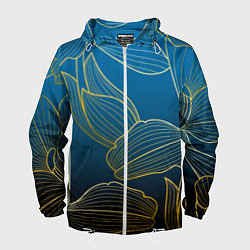 Ветровка с капюшоном мужская Vanguard floral pattern, цвет: 3D-белый