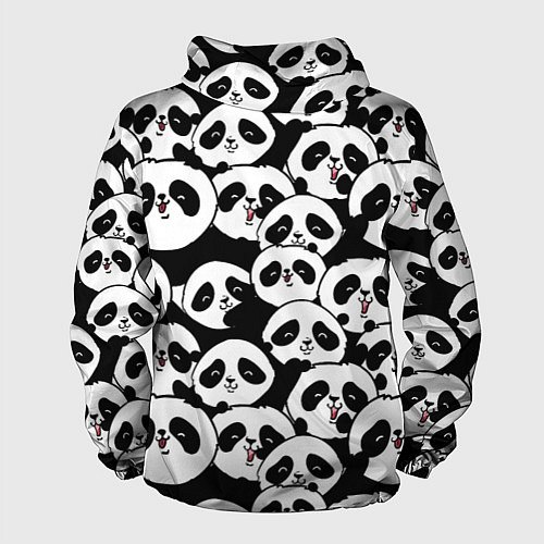 Мужская ветровка Весёлые панды / 3D-Черный – фото 2