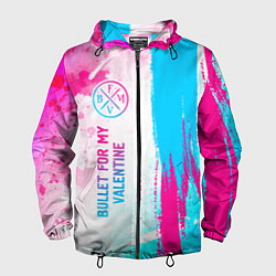 Мужская ветровка Bullet For My Valentine neon gradient style: по-ве