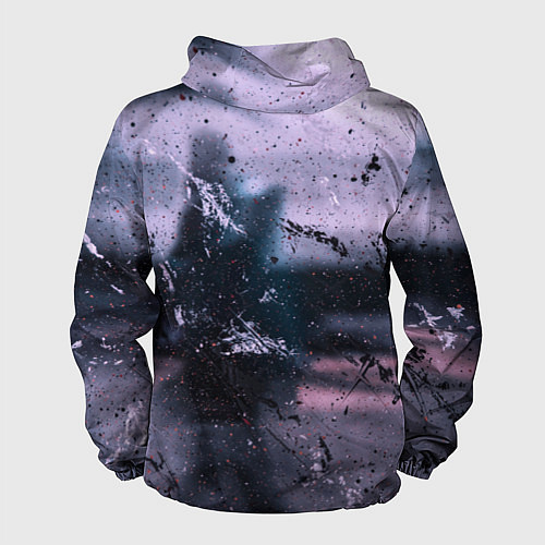 Мужская ветровка Пурпурный туман / 3D-Черный – фото 2