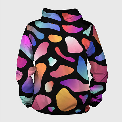 Мужская ветровка Fashionable colorful pattern / 3D-Черный – фото 2