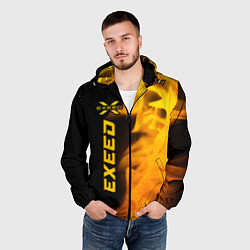 Ветровка с капюшоном мужская Exeed - gold gradient: по-вертикали, цвет: 3D-черный — фото 2