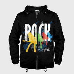 Ветровка с капюшоном мужская Rock Night, цвет: 3D-черный