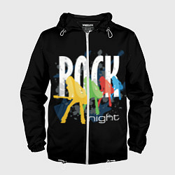 Ветровка с капюшоном мужская Rock Night, цвет: 3D-белый