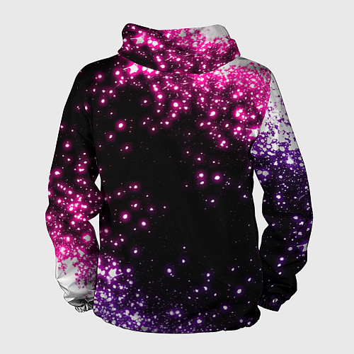 Мужская ветровка Неоновые звезды - neon / 3D-Черный – фото 2