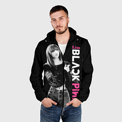 Ветровка с капюшоном мужская Blackpink Beautiful Lisa, цвет: 3D-черный — фото 2