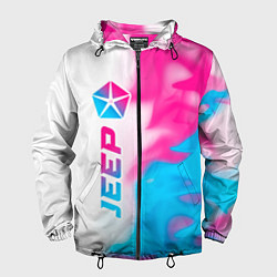 Мужская ветровка Jeep neon gradient style: по-вертикали