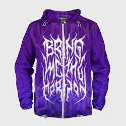 Ветровка с капюшоном мужская Bring Me The Horizon Lettering, цвет: 3D-белый