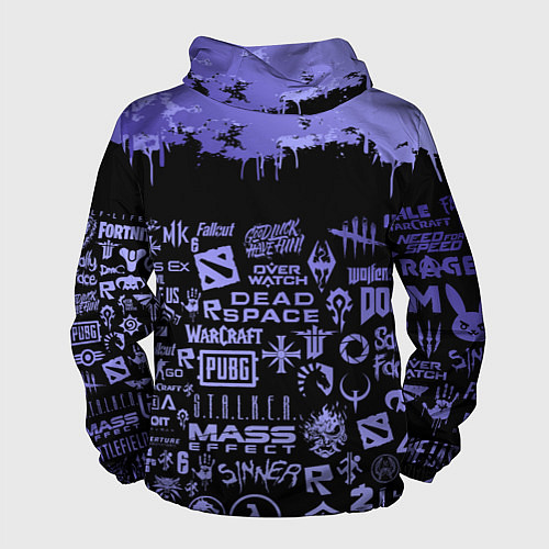 Мужская ветровка Games pattern / 3D-Черный – фото 2