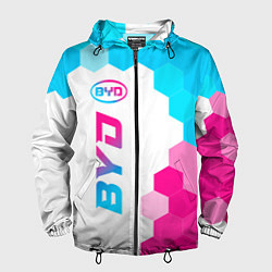 Мужская ветровка BYD neon gradient style: по-вертикали