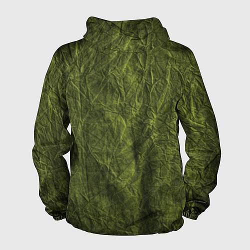 Мужская ветровка Мятая зеленая ткань / 3D-Черный – фото 2
