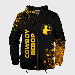 Мужская ветровка Cowboy Bebop - gold gradient: надпись, символ