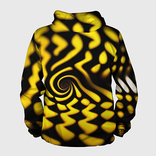 Мужская ветровка Желтая футболка с воронкой / 3D-Черный – фото 2