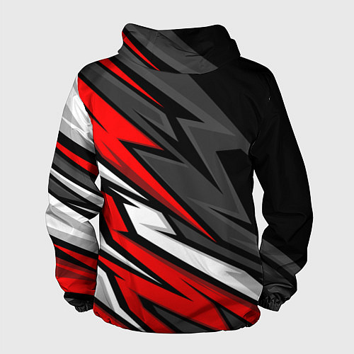 Мужская ветровка Kawasaki - red uniform / 3D-Черный – фото 2