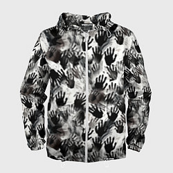 Мужская ветровка Черно-белые руки с ладонями