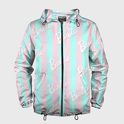 Мужская ветровка Паттерн Барби на фоне костюма Кена в розово-голубу