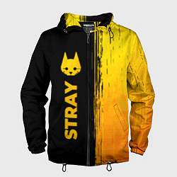 Ветровка с капюшоном мужская Stray - gold gradient: по-вертикали, цвет: 3D-черный