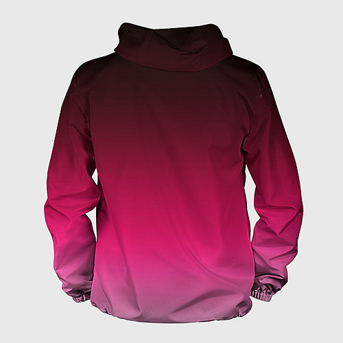 Мужская ветровка Розово-малиновый градиент / 3D-Черный – фото 2