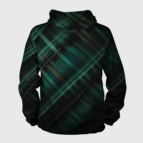 Мужская ветровка Тёмно-зелёная шотландская клетка / 3D-Черный – фото 2