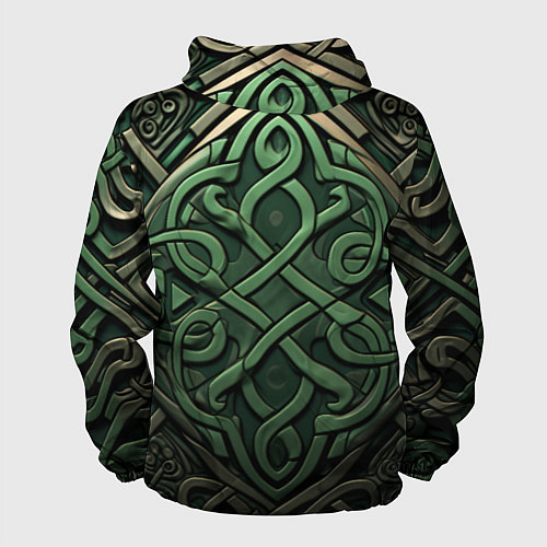 Мужская ветровка Симметричный узор в ирландском стиле / 3D-Черный – фото 2