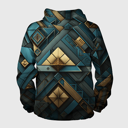 Мужская ветровка Геометрический узор в египетском стиле / 3D-Черный – фото 2