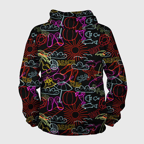 Мужская ветровка Beach pattern / 3D-Черный – фото 2