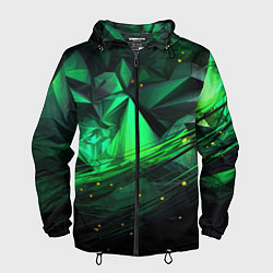 Мужская ветровка Абстрактный лабиринт зелени