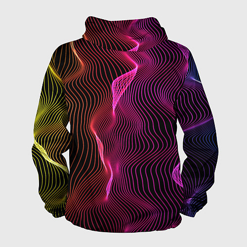 Мужская ветровка Переплетающие цветные линии / 3D-Черный – фото 2