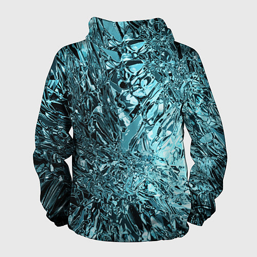 Мужская ветровка Эффект жидкого стекла бирюзовый / 3D-Черный – фото 2