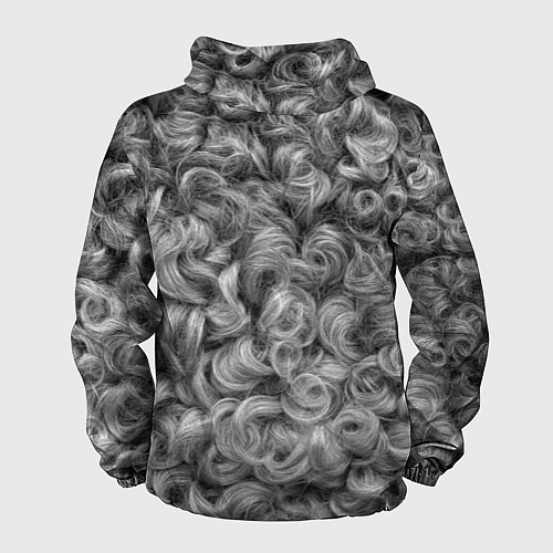Мужская ветровка Кудрявая шерсть баранов / 3D-Черный – фото 2