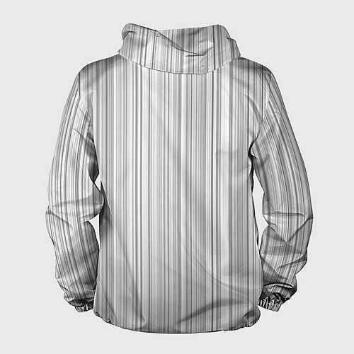 Мужская ветровка Полосатая рябь белый / 3D-Черный – фото 2