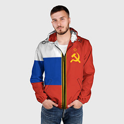 Ветровка с капюшоном мужская Россия и СССР, цвет: 3D-черный — фото 2