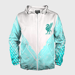 Ветровка с капюшоном мужская Liverpool logo texture fc, цвет: 3D-белый