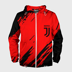 Ветровка с капюшоном мужская Juventus краски спорт фк, цвет: 3D-белый