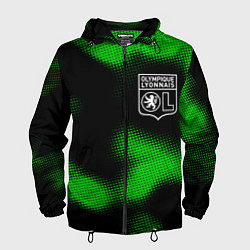 Ветровка с капюшоном мужская Lyon sport halftone, цвет: 3D-черный