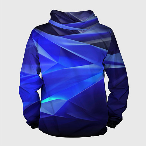 Мужская ветровка Black and blue abstract background sport style / 3D-Черный – фото 2