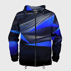 Мужская ветровка Black and blue abstract background sport style