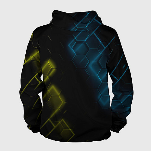 Мужская ветровка Нано соты и неон / 3D-Черный – фото 2