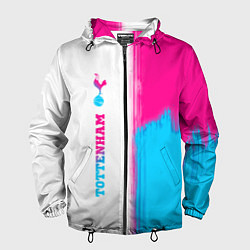 Мужская ветровка Tottenham neon gradient style по-вертикали