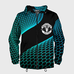 Ветровка с капюшоном мужская Manchester United football net, цвет: 3D-черный