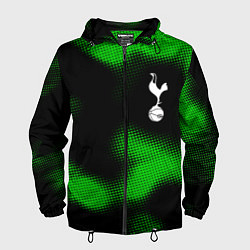 Ветровка с капюшоном мужская Tottenham sport halftone, цвет: 3D-черный