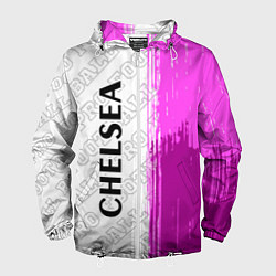 Ветровка с капюшоном мужская Chelsea pro football по-вертикали, цвет: 3D-белый