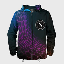 Ветровка с капюшоном мужская Napoli футбольная сетка, цвет: 3D-черный