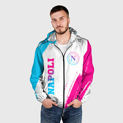 Ветровка с капюшоном мужская Napoli neon gradient style вертикально, цвет: 3D-черный — фото 2