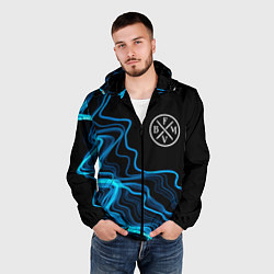 Ветровка с капюшоном мужская Bullet For My Valentine sound wave, цвет: 3D-черный — фото 2