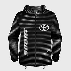 Ветровка с капюшоном мужская Toyota sport metal, цвет: 3D-черный