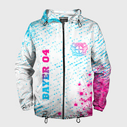 Ветровка с капюшоном мужская Bayer 04 neon gradient style вертикально, цвет: 3D-черный