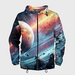 Мужская ветровка Объемный космос и планеты