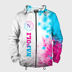 Ветровка с капюшоном мужская Napoli neon gradient style по-вертикали, цвет: 3D-черный