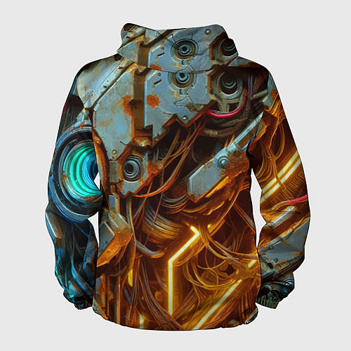 Мужская ветровка Cyber armor - ai art / 3D-Черный – фото 2